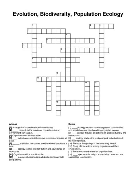 Diversity Evolution Biology Crossword Answer Key Epub