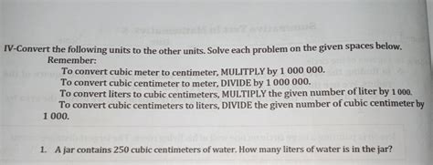 Divide the number of liters by 1000.