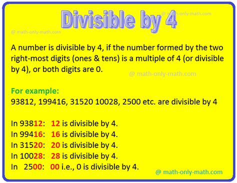 Divisible by 4: