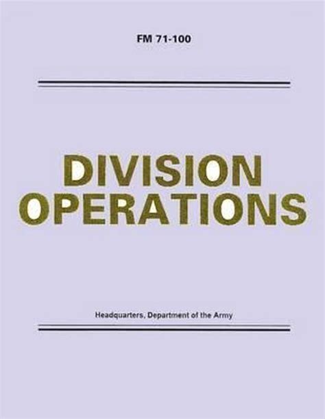 Division Operations (FM 71-100) PDF