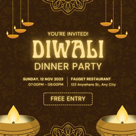 Diwali Invitation Templates
