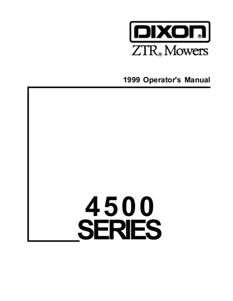 Dixon Ztr 4516k Service Manual Ebook Epub