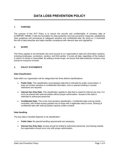 Dlp Policy Templates