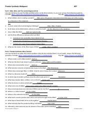 Dna And Protein Synthesis Webquest Answer Key Reader