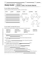 Dna The Genetic Material Answers Study Guide Reader