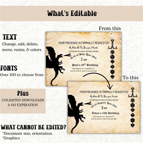 Dnd Invitation Template Free