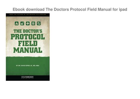 Doctors Protocol Field Manual Pdf Epub