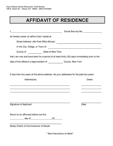 Documents Acceptable as Proof of Residency