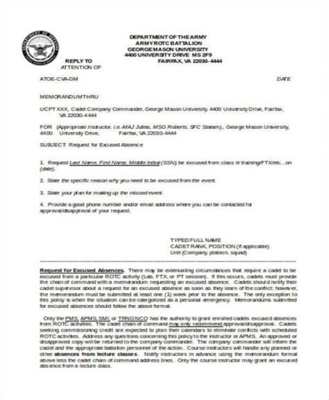 Dod Memorandum Template