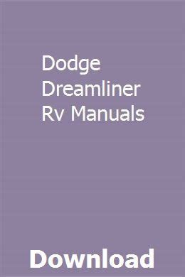 Dodge Dreamliner Rv Manuals Ebook Doc