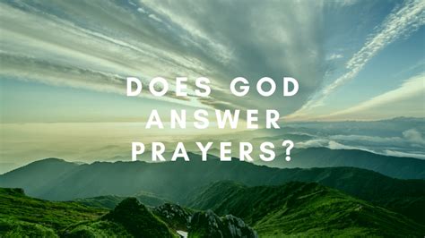 Does God Answer Prayers Reader