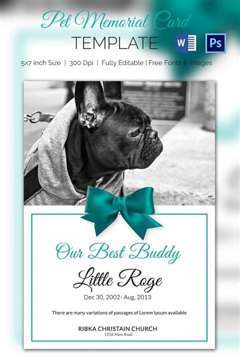Dog Obituary Template
