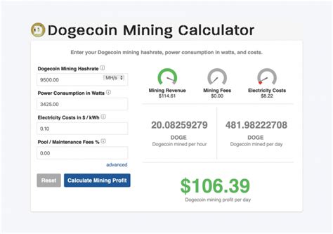 Dogecoin Mining Calculator: Calculate Your Potential Earnings