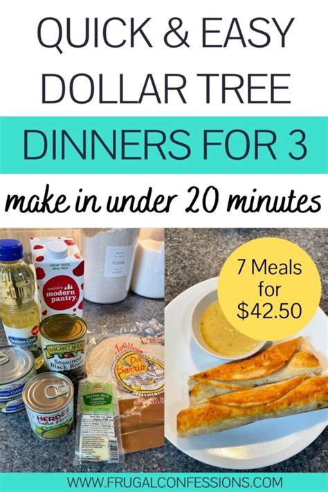 Dollar Tree Dinners Printables