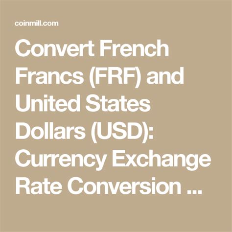 Dollars to Francs: Understanding the Currency Conversion