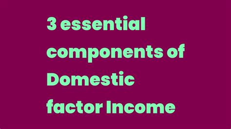 Domestic Factors: