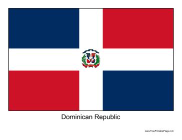 Dominican Republic Flag Printable