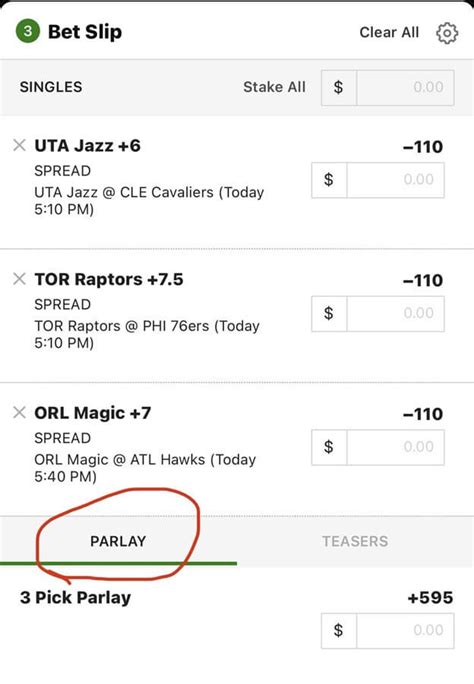 Don't include too many bets in your parlay.