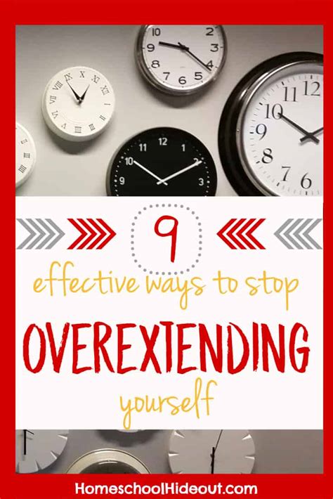 Don't overextend yourself.