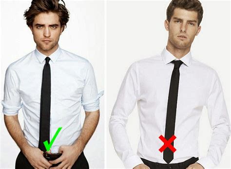 Don't wear a tie that is too wide or too narrow.