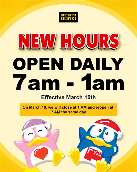 Don Don Donki Opening Hours CNY: 24/7 Convenience for Shoppers