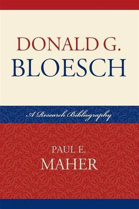 Donald G. Bloesch A Research Bibliography Doc