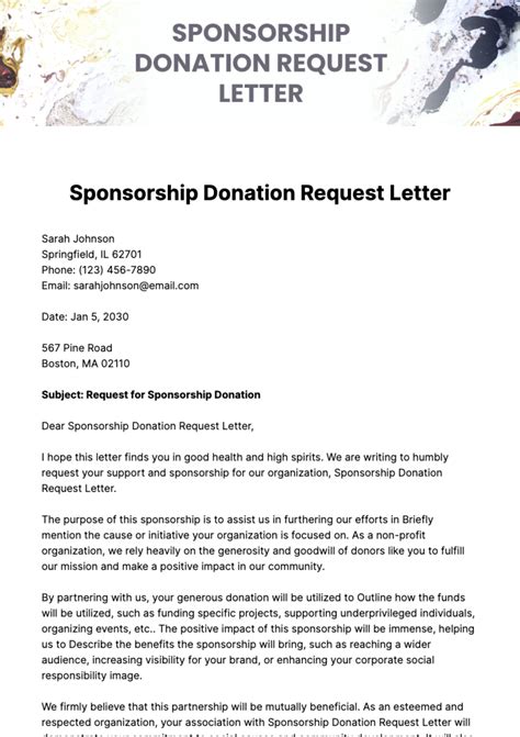 Donation Letter Templates