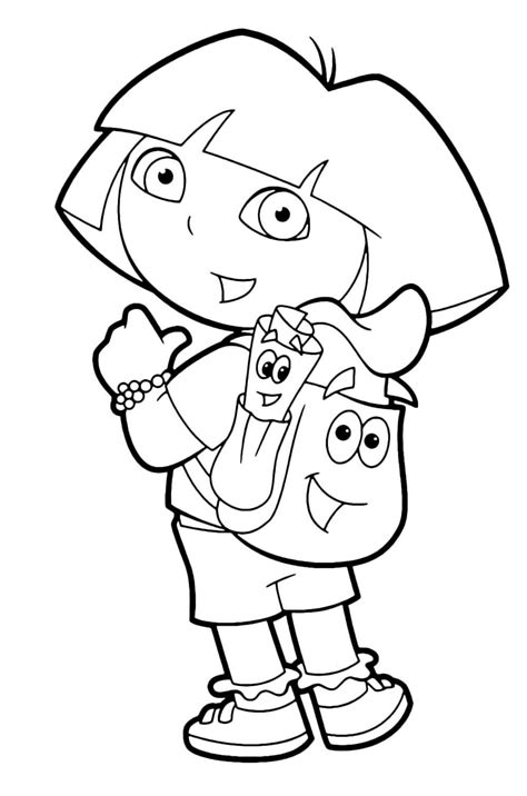 Dora The Explorer Coloring Pages Printable