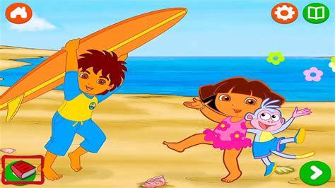 Dora and Diego by the Shore Dora the Explorer