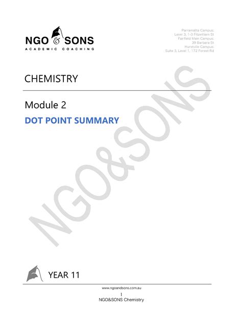 Dot Point Preliminary Chemistry Answers To Metals Epub