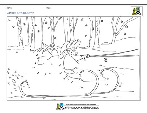 Dot To Dot Winter Printable First Grade