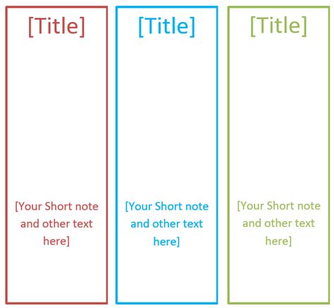 Double Sided Bookmark Template Word