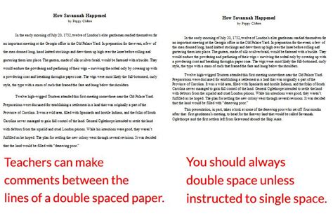 Double-Spacing Standards