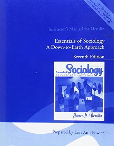 Down to Earth Sociology Instructor s Manual PDF
