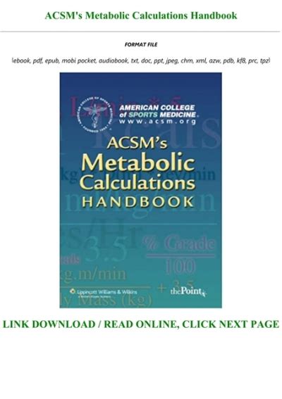 Download ACSM s Metabolic Calculations Handbook PDF PDF