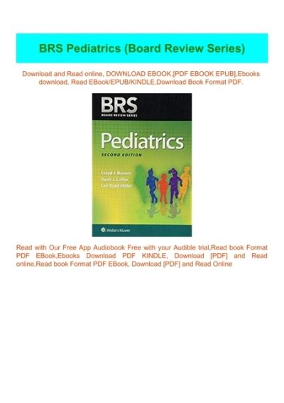 Download BRS Pediatrics Board Review Series PDF Reader