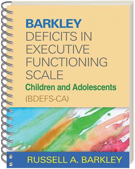 Download Barkley Deficits in Executive Functioning Scale  BDEFS for Adults PDF Epub