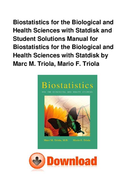 Download Biostatistics for the Biological and Health Sciences with Statdisk PDF PDF