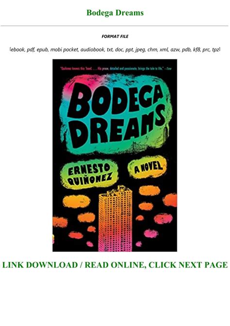 Download Bodega Dreams Ebook PDF