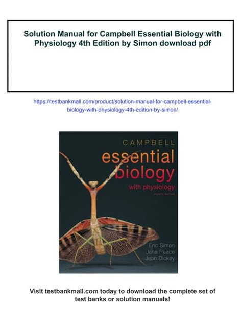 Download Campbell Essential Biology with Physiology  4th Edition PDF Epub