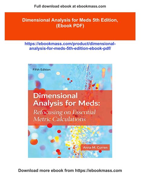 Download Dimensional Analysis for Meds, 4th Edition PDF Kindle Editon