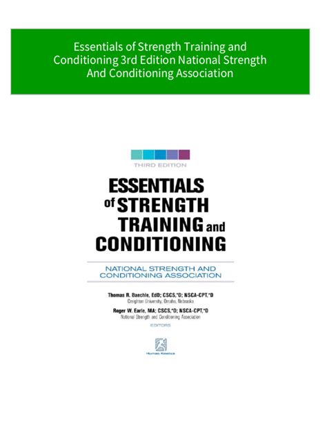 Download Essentials of Strength Training and Conditioning - 3rd Edition PDF Epub