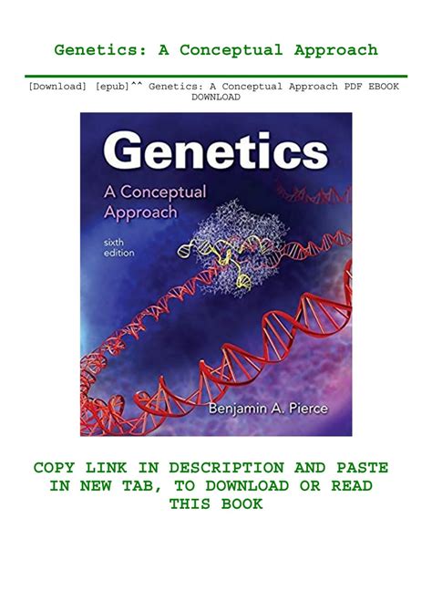 Download Genetics  A Conceptual Approach PDF Kindle Editon