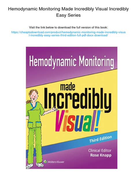 Download Hemodynamic Monitoring Made Incredibly Visual! PDF Epub