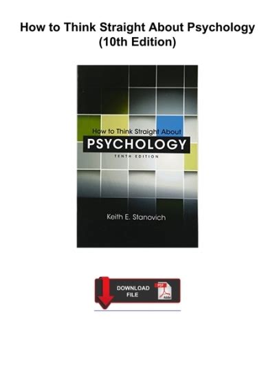 Download How to Think Straight About Psychology 10th Edition Ebook Epub