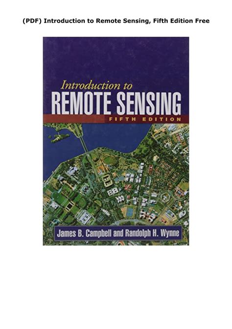 Download Introduction to Remote Sensing  Fifth Edition PDF Doc