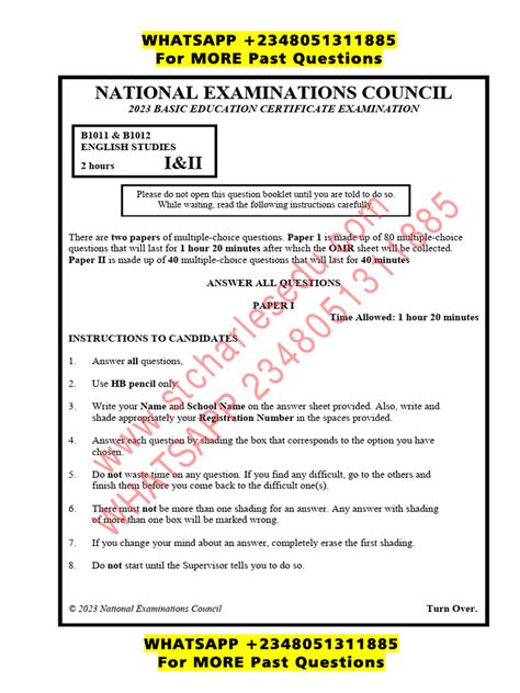 Download Neco Past Questions And Answers In Pdf Doc