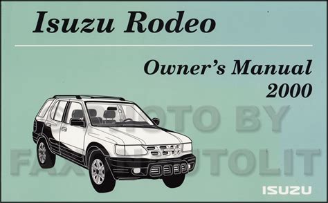 Download Pdf 2004 Isuzu Rodeo Owners Manual  Ebook Kindle Editon