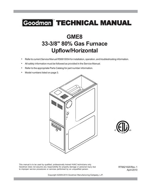 Download Pdf Goodman Furnace Manual Ebook PDF