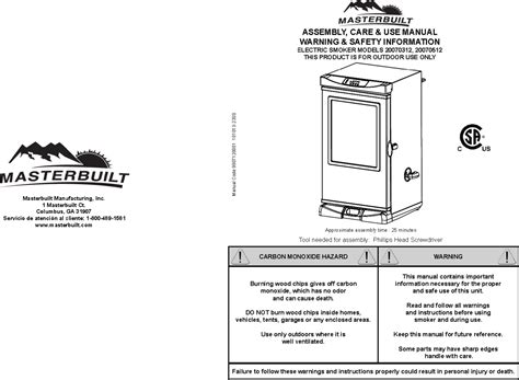 Download Pdf Masterbuilt Smoker Manual Ebook PDF